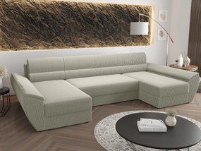 Rohová sedacia súprava U Radiant U4 (smotanová). Akcia -20%. Vlastná spoľahlivá doprava až k Vám domov. 1057544