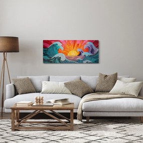 Obraz - Mozaika vĺn (120x50 cm)