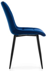 JAKS Jedálenská stolička Chic velvet modrá