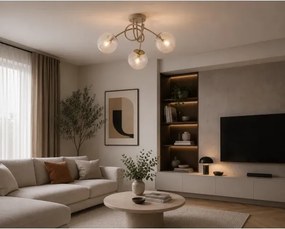 BRILAGI - Prisadený luster STELLA 3xE27/60W/230V béžová/zlatá