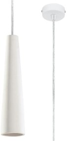 Biele závesné svietidlo s keramickým tienidlom ø 8 cm Alverna – Sollux