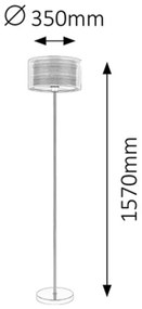 Rabalux 2633 - Stojacia lampa ANASTASIA E27/60W