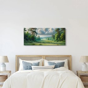 Obraz - Zelená krajina (120x50 cm)