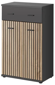 Botník Mablo G (antracit + dub artisan + čierna). Akcia -20%. Vlastná spoľahlivá doprava až k Vám domov. 1097708
