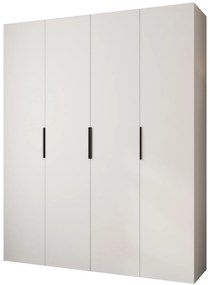 Šatníková skriňa 200 cm Carmela 40-4 (biela + čierna). Akcia -20%. Vlastná spoľahlivá doprava až k Vám domov. 1126673