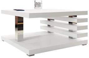 Konferenčný stolík KYOTO 31x60 cm matná biela