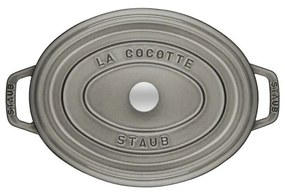 Staub Cocotte hrniec oválny 15 cm/0,6 l sivý, 1101518