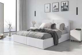 BMS GROUP Čalúnená posteľ HILTON 160x200cm výklopná biela