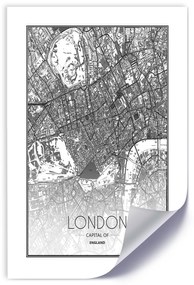 Gario Plagát Plán Londýna Farba rámu: Bez rámu, Veľkosť: 20 x 30 cm