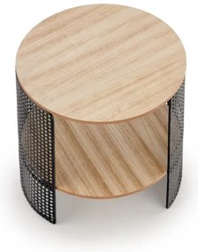 Konferenčný stolík TRAFICA 41x41 cm čierna/béžová