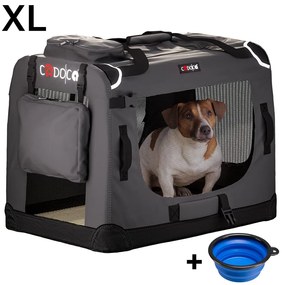InternetovaZahrada Prenosná taška pre psa XL 82x59x59cm - antracit