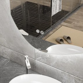 Erga Amelia, asymetrické LED zrkadlo 90x60 cm, 1955 lm, 6500K, zadné osvetlenie, ERG-V01-407-9060-00