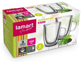 Lamart LT9008 sada pohárov Tea Vaso, 420 ml, 2 ks