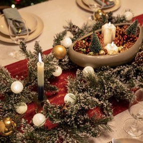 Vianočná girlanda biela so zlatou farbou 270 cm vrátane LED s časovačom - Jack