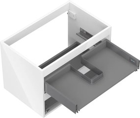 Mexen Box-A, závesná skrinka 70 cm, 2 zásuvky, biela lesklá, 91AX0-0700-470-2-00