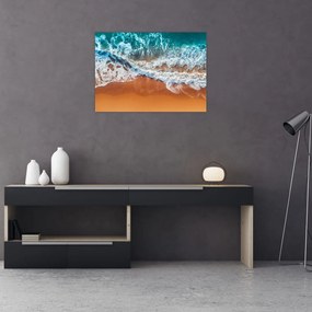 Sklenený obraz morskej pláže (70x50 cm)