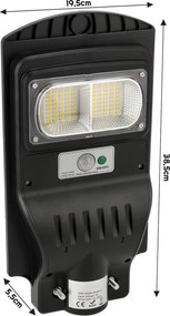 BERGE Solárna pouličná LED lampa MARAKESZ - 30W - PIR