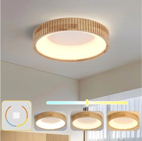 Brilagi - LED stropné svietidlo FALCON WOOD MODERN LED/30W/230V pr. 45 cm drevo