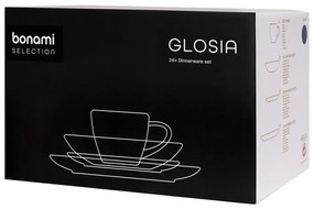 Tmavomodrá kameninová jedálenská súprava 24 ks Glosia - Bonami Selection