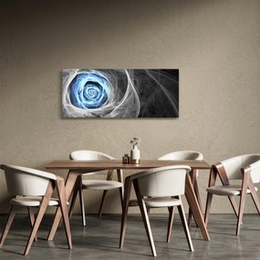 Obraz - Abstraktné ruže modrá (120x50 cm)