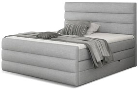 Kontinentálna boxspring posteľ Carmen, sivá 160x200cm (sawana 21/ Cand 11)