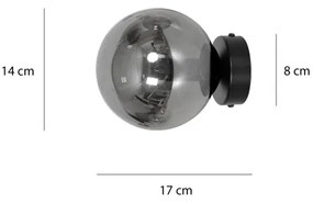 Nástenné svietidlo ROSSI 1xE14/10W/230V čierna/šedá