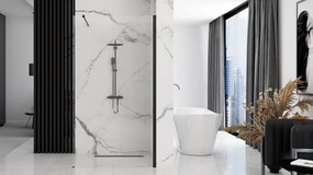 Rea Aero Intimo, sprchová zástena 90x200 cm, 8mm číre sklo, čierny profil, REA-K4123