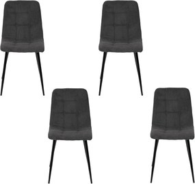 Set - 4 ks Jedálenská stolička AVENBERG ARDEN, sivá
