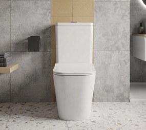 Erga Jotta, WC kombi misa 640x365x820 mm, Rimless + toaletné sedadlo, biela lesklá, ERG-V03-JOTTA-RIM-WH