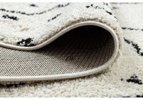 Kusový koberec Shaggy Tetuan krémový 80x300cm
