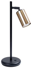 Sollux SL.1389 - Stolná lampa WINX 1xGU10/10W/230V čierna/zlatá