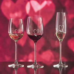 Dekorant Svadobné poháre na šampanské Romance s kamienkami Swarovski 200ml 2KS