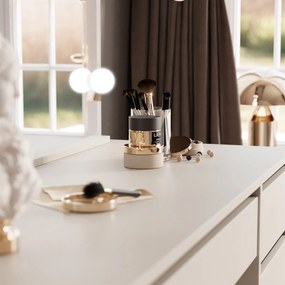 TOALETNÝ STOLÍK ORLANDO KAŠMÍR MATNÝ + ZRKADLO + LED