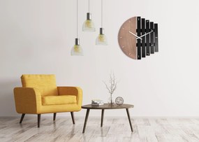Tutumi Tutumi, okrúhle nástenné hodiny 50 cm MC90100, hnedá-čierna, ZEG-03621