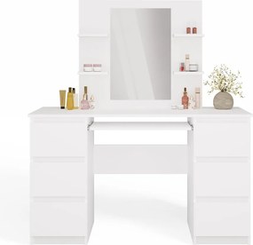 Toaletní stolek Marina Kuba 130 cm bílý