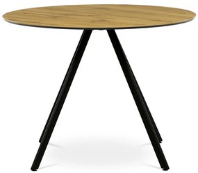 Autronic BONTEC Okrúhly jedálenský stôl 100x100cm, lamino, šedý dub, HT-R5010 GREY Farba: Šedá