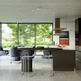 Sollux SL.1441 - Prisadený luster LOOP 5xE27/15W/230V chróm