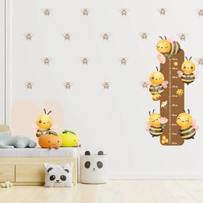 PIPPER. Sada nálepiek na stenu "Včielky" Veľkosť oblúkovej tapety: 60 cm