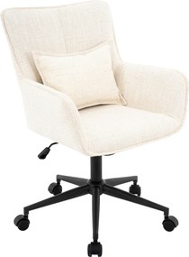 XXXLutz OTOČNÁ STOLIČKA, tkaná textília, krémová, čierna Carryhome - Online Only kancelárie - 002381041402