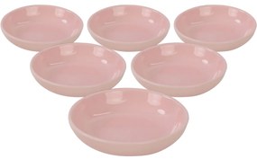 Súprava 6 keramických misiek Lunis 13 cm, svetloružová