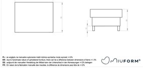 Tmavosivá podnožka Simon – Miuform