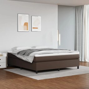 Rám na boxspring posteľ, hnedý 160x200 cm, umelá koža 3121056