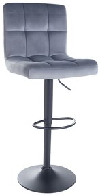Barová stolička C105 Velvet sivá
