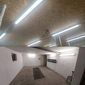 Sada LED svietidiel 120 cm, 36 W, 3600 lm, 6000 K, do garáže, s plechom