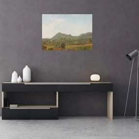 Sklenený obraz - Simon Denis,  View Near Naples, reprodukcia (70x50 cm)