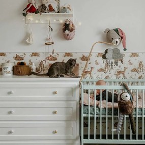 Tapeta jelenia lúka biela 280x50 cm