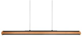 LED závesné svietidlo v čierno-prírodnej farbe Deacon – Trio