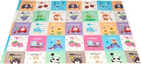 ECOTOYS Dětská skládací oboustranná podložka na hraní, lezení a učení chůze