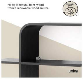 Čierna poschodová polica z kaučukového dreva 62 cm Montage – Umbra