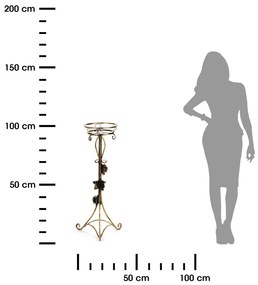 STOJAN NA KVETINÁČ FALA 95X38X38 CM ZLATÁ